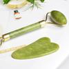 2pcs Jade Roller Gua Sha Set,Spa Grade Face Massager Tool for Reduces Puffiness,Facial Scraping Skin Care Tools for Face Neck