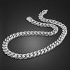 10Mm Cuban Whip Chain Men'S Necklace Thick Rhodium-Plated Gold Hip-Hop Punk Trendy Men'S Neck Chain Jewelry