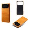 For iPhone 17 Pro Max Case Calf Texture PU Leather Hard PC Protective Phone Cover