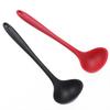 2Pcs Heat Resistant Silicone Ladle Spoon Long Handle Hanging Hole Non-Stick Mixing Spoon Kitchen Cooking Utensils Baking Tool