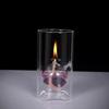 Oil Lamp Chimney Clear Glass Oil Burner Windproof Heat-Resistant Lamp Shade Portable Candle Holder For Bar Dining Room No Fuel