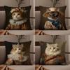Renaissance Royal Cat Pillow Case Good Print Pillowcase Living Room Sofa Cushion Cover Bedroom Room Decor