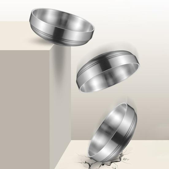 Небольшое блюдо, двухслойная изоляция, нержавеющая сталь, корейский стиль, противоожоговая миска для кимчи, блюдце, кухонные принадлежности