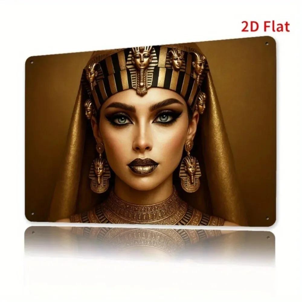 Золотой Фараон Иероглифы Настенный Декор 2D Плоский Железный Знак Египетский Винтажный Домашний Декор Прочный