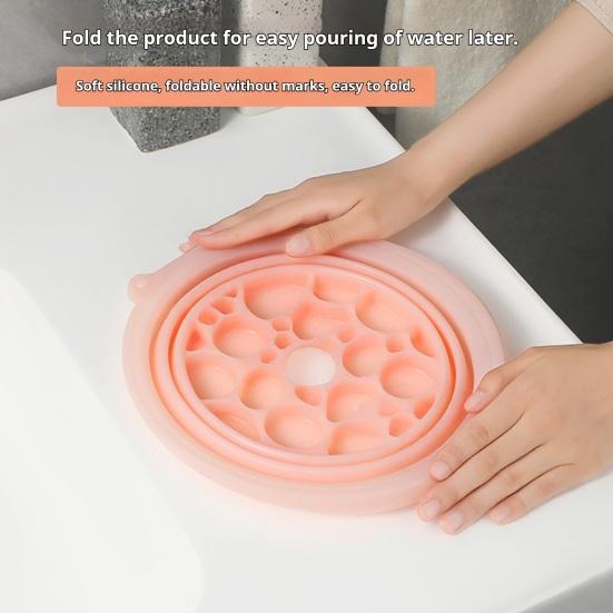 Миска для ледяной ванны для лица, складная силиконовая миска для ухода за кожей лица со встроенными решетками, холодная терапия