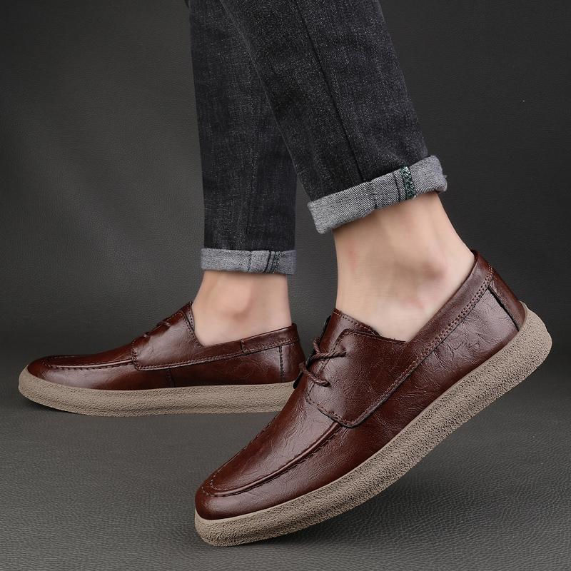Genuine Leather Men Shoes Trend Comfortable Casual Shoes Moccasins Men Flats Shoes