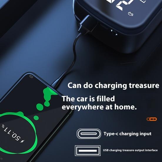 Car Tire Inflator Mini Air Compressor with LED Light Rechargeable Portable Electric Air Pump Motorcycle Bicycle Tire Air Filling Pump