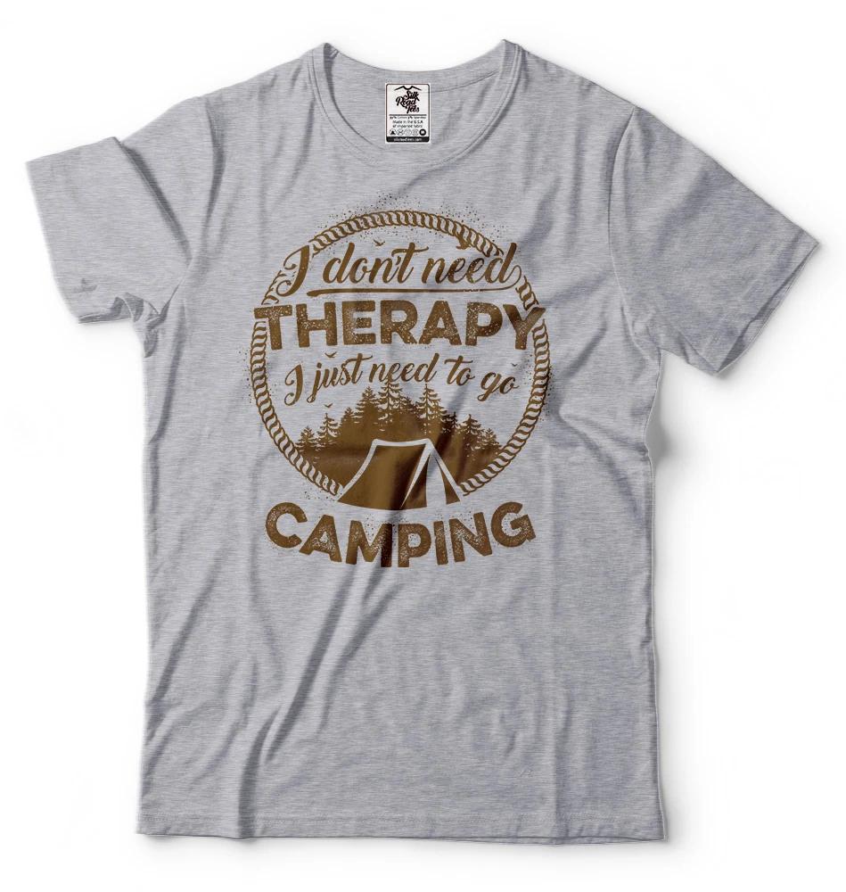Camping Therapy T-shirt Vacation Camping Fishing T-shirt Gift tee shirt