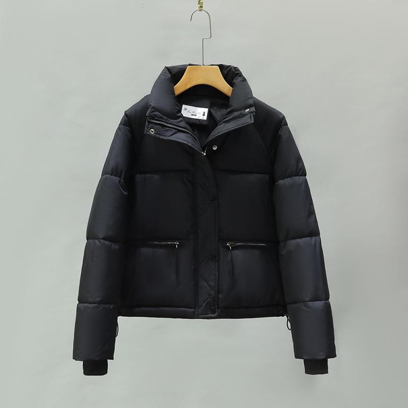 Anti-season new cotton clothes women's short versatile stand-up collar small thickened bread clothes cotton-padded jacket