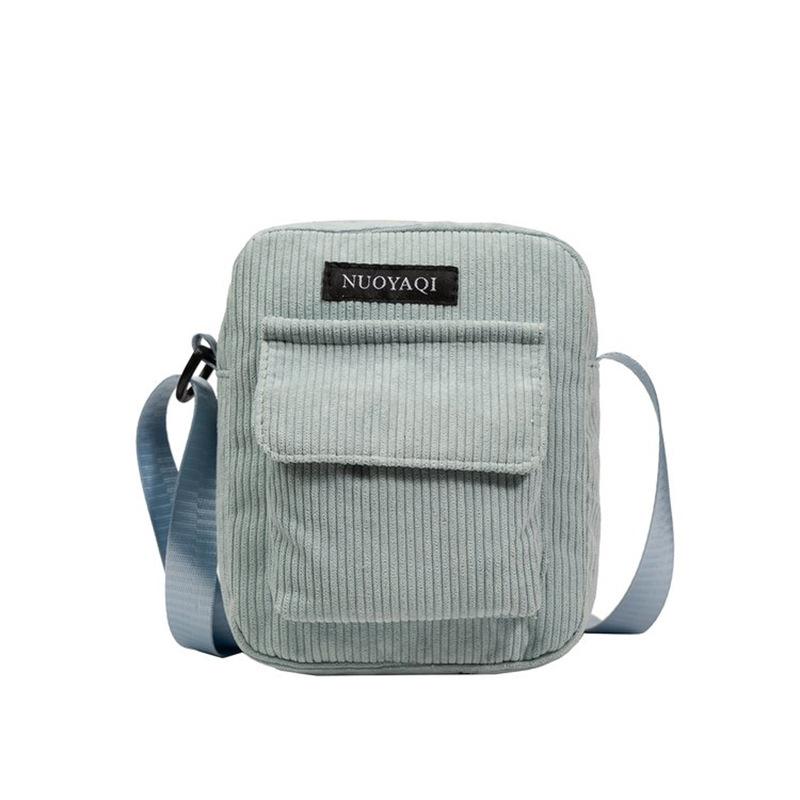 Женские вельветовые сумки на плечо, полосатые тканевые сумки, повседневные сумки на молнии, парусиновая сумка через плечо, милая сумка для покупок для женщин