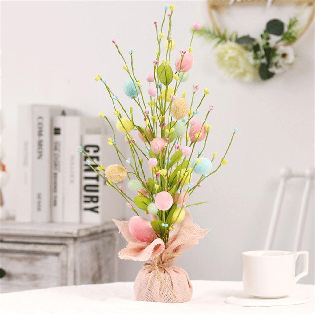 Пасхальное украшение Креативное пасхальное яйцо Украшение Дерево Домашняя вечеринка Сцена Настольный орнамент