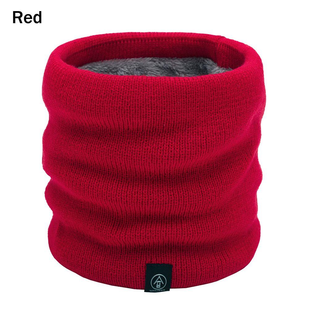 Thick Collar Scarf Fleece Lined Knitted Scarf Circle Loop Scarves Winter Neck Gaiter Neck Warmer