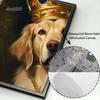 Animal Dog Portrait Art Canvas Painting Dog Dressed King Funny Posters and Prints Wall Art Pictures for Home Living Room Decor