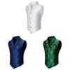 Mens Suit Vest With Jacquard Pattern For Casual Office Wear