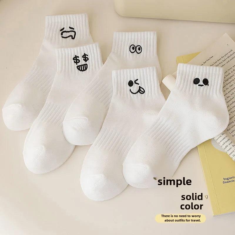 Женские летние носки-лодочки — тонкие, впитывающие пот, дышащие, с неглубоким горлом, с глубоким вырезом, в корейском стиле. Бесплатная доставка для отдельных пар.