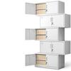 Modular Five-Section Metal File Cabinet