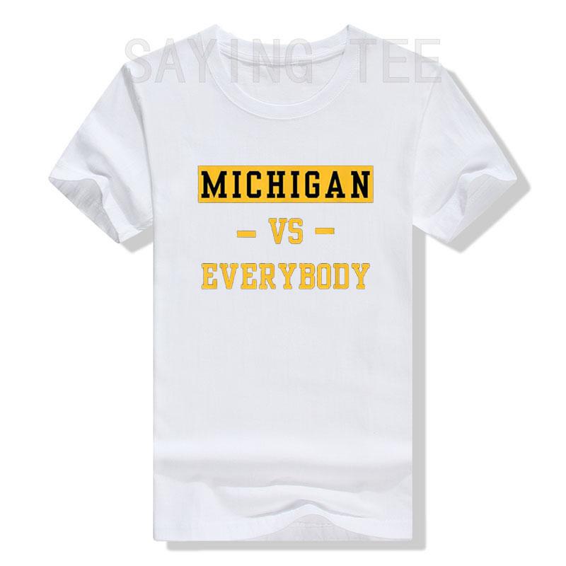 Michigan Vs Eeverything Tee Men Women Everybody T-Shirt Humor Funny Letters Printed Saying Tee Graphic Outfits Sports Clothes