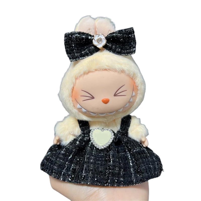 15~17cm blind box LABUBU plush doll skirt suit doll DIY decoration children's toys fashion girl birthday gift Natasha clothes