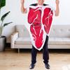 Steak Shape Costume Realistic Meat Cosplay Outfit for Photo Props Party Supplies