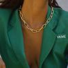 Модное толстое ожерелье-цепочка, женская личность, дикий панк-стиль, короткая простая цепочка на ключицу