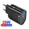 20 Вт PD зарядное устройство USB быстрая зарядка настенное зарядное устройство для телефона адаптер для iPhone Samsung Xiaomi универсальная быстрая зарядка EU US UK вилка