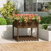 VidaXL Planter with Shelf Honey Brown 82.5x82.5x81 Cm Pine Wood 823797