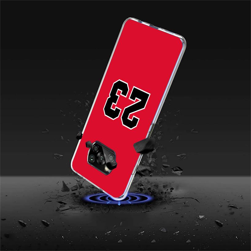 Basketball 23 24 8 Number Phnoe Case for Xiaomi Poco X5 X6 X7 Pro X4 Gt F7 Ultra M8 M7 Redmi 15C 15 13C 13 12C 12 Unique Cover C