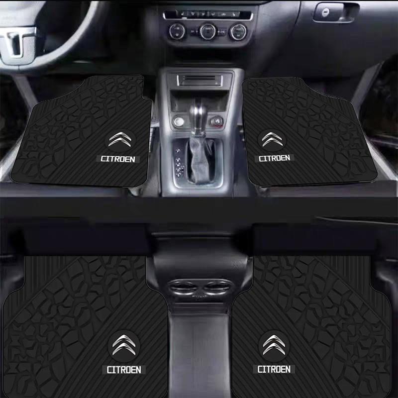 YAMON1 Car Floor Mat Front & Rear Auto Carpet Floor Protection Cushion For Citroen C1 C2 C4 C6 C3-XR Picasso Grand DS3 DS5 Accessories