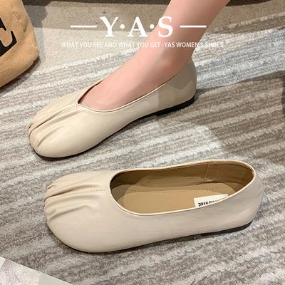 Туфли бабушкины женские на плоской подошве новая корейская версия универсальные туфли для беременных нескользящая мягкая подошва одинарные туфли четыре сезона туфли Doudou тренд