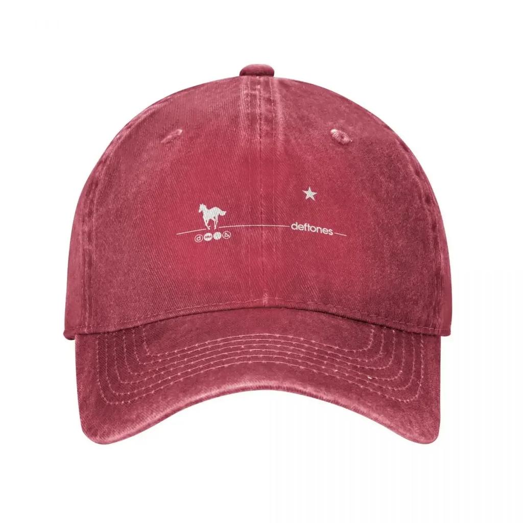Deftones Pony Horse Baseball Cap Fashion Distressed Cotton Sun Cap Unisex Women Outdoor Running Golf Adjustable Caps Hat