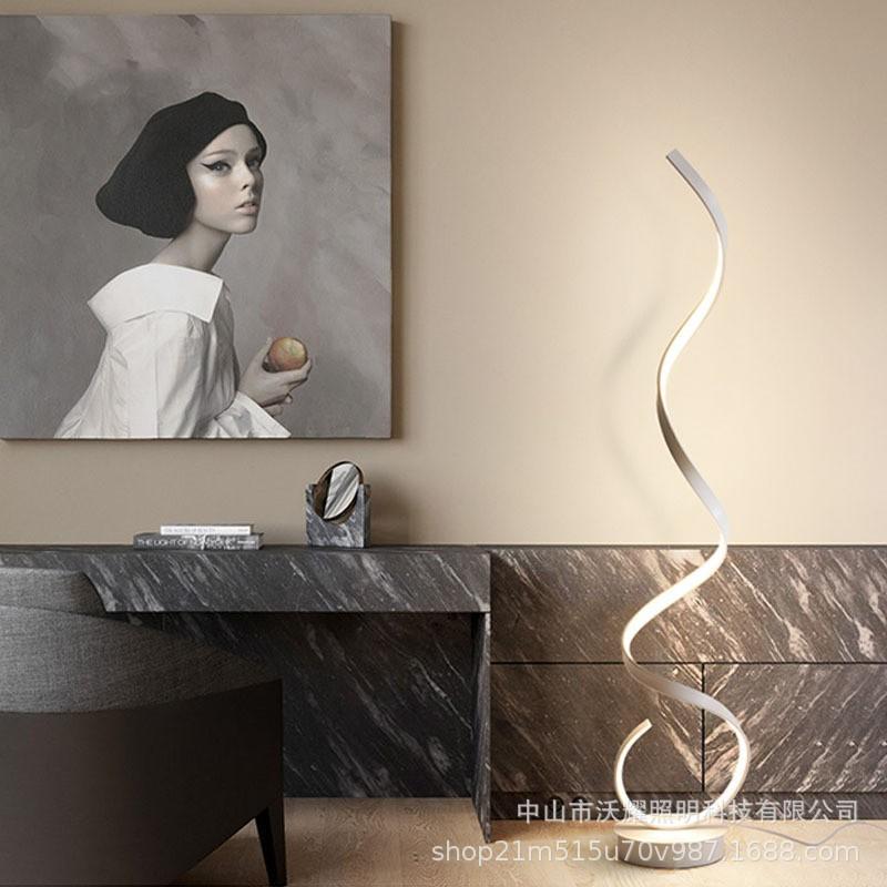 Современный светодиодный напольный светильник в стиле минимализма, декор гостиной, спальня, кабинет, телевизор, фоновая стена, черно-белые светильники, светильник с блеском