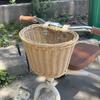 Детская плетеная корзина для велосипеда спереди с регулируемым ремнем для малышей, мальчиков и девочек, беговел, винтажная ручная работа, плетеная корзина для хранения из ротанга, аксессуары для велосипеда