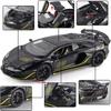 1/24 спортивный автомобиль Lambo SVJ 63, литой металлический автомобиль, игрушки, модели автомобилей со съемной крышей, звуковой подсветкой и откатом назад для детей от 3 лет и старше