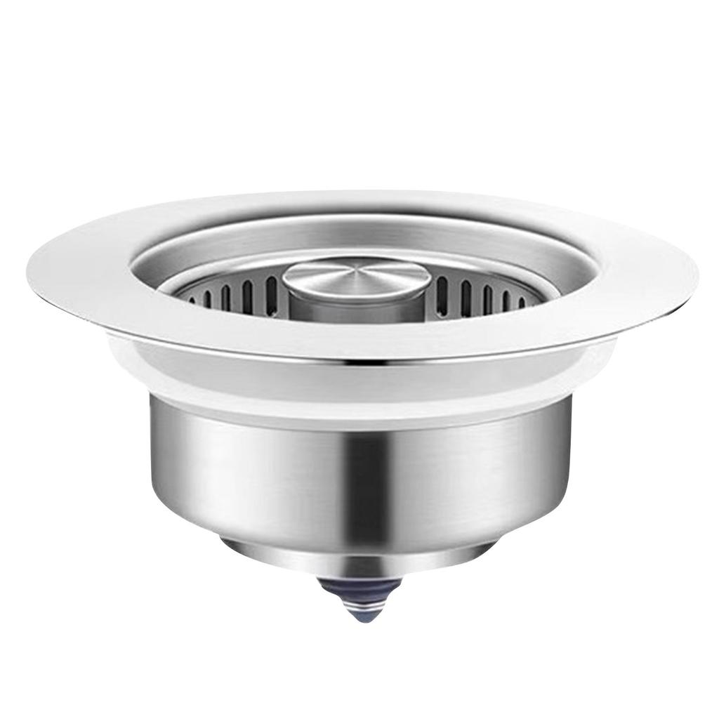 Stainless Steel Kitchen Sink Push-type Sink Drainer Leak Plug Filter Universal Pool Bounce Core