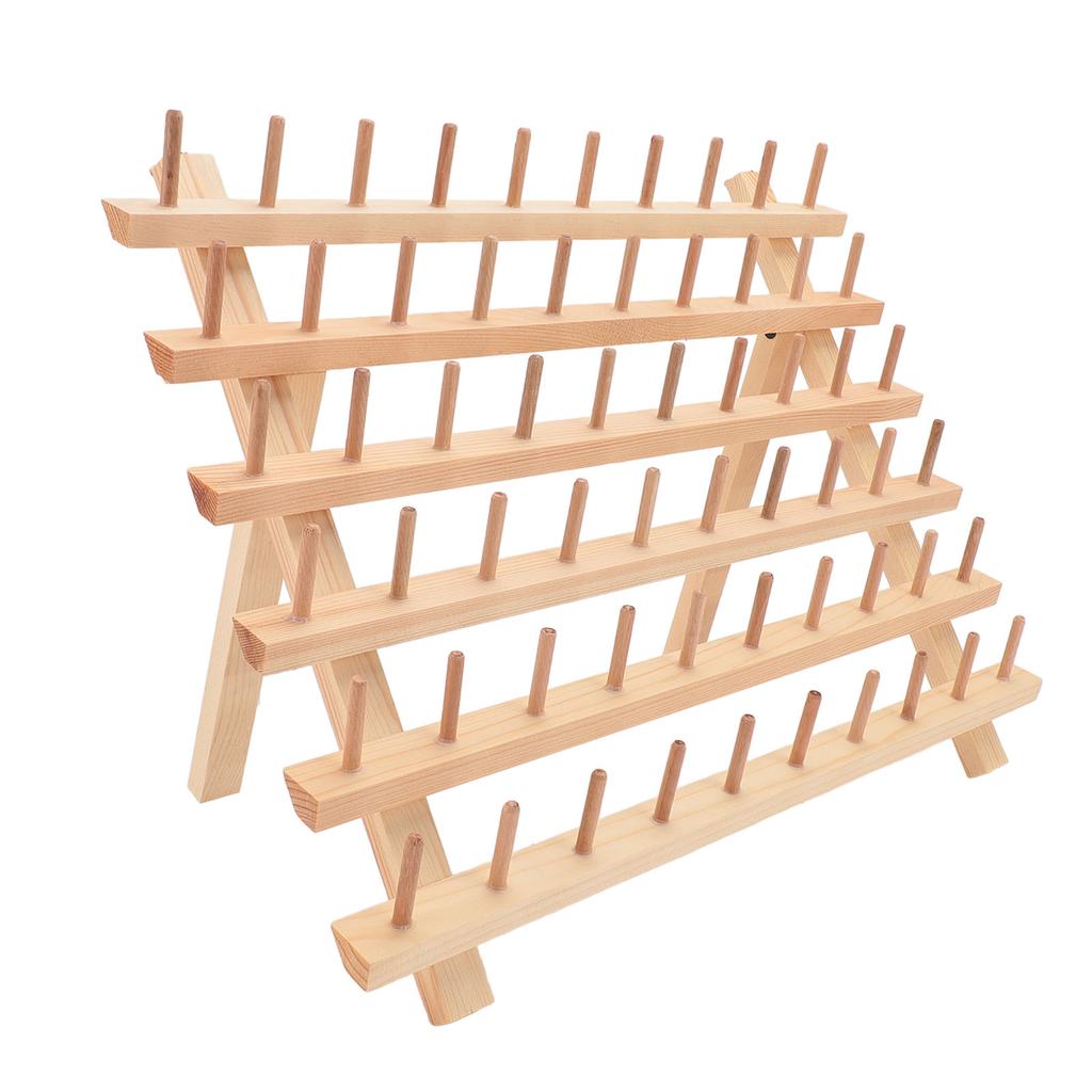 Деревянный держатель для ниток на 60 катушек, настенный, настольный, для DIY-декора, нитки для шитья и вышивания