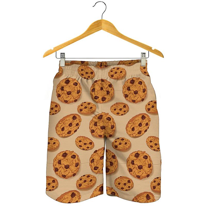 Yummy Sweetmeats 3D Printing Beach Shorts Summer Quick Drying Swimwear Pants Kids Fond Candy Board Short Pants Ice Shorts