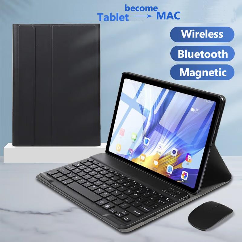 Чехол для планшета Xiaomi Redmi Pad SE 4G 8,7 дюйма 2024 10,61 SE 11 для Xiaomi Pad 5 6 Pro 11 дюймов Poco Pad 12,1 Bluetooth клавиатура искусственная кожа и мышь