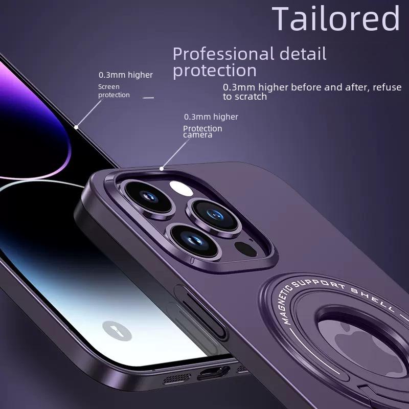 "Совместимый с iPhone 16 Pro Max магнитный чехол с невидимой подставкой и противоударный защитный чехол для iPhone 15/14."