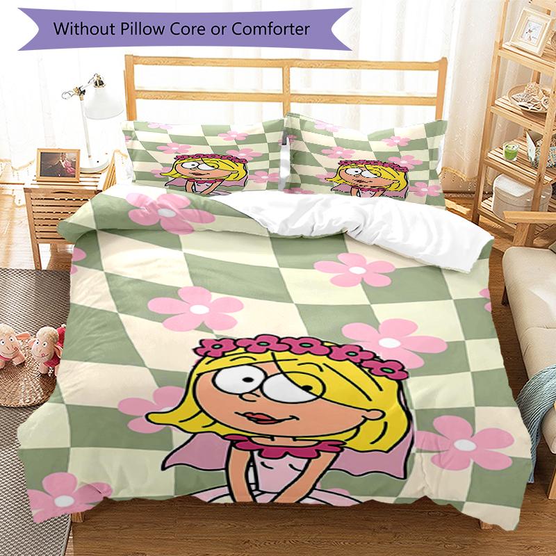 3pcs Lizzie McGuire Y Sus Locuras1 Design Cover Set - HD Printed Bedding with 1 Cover and 2 Pillowcases - Perfect for Home and Dorm Decor