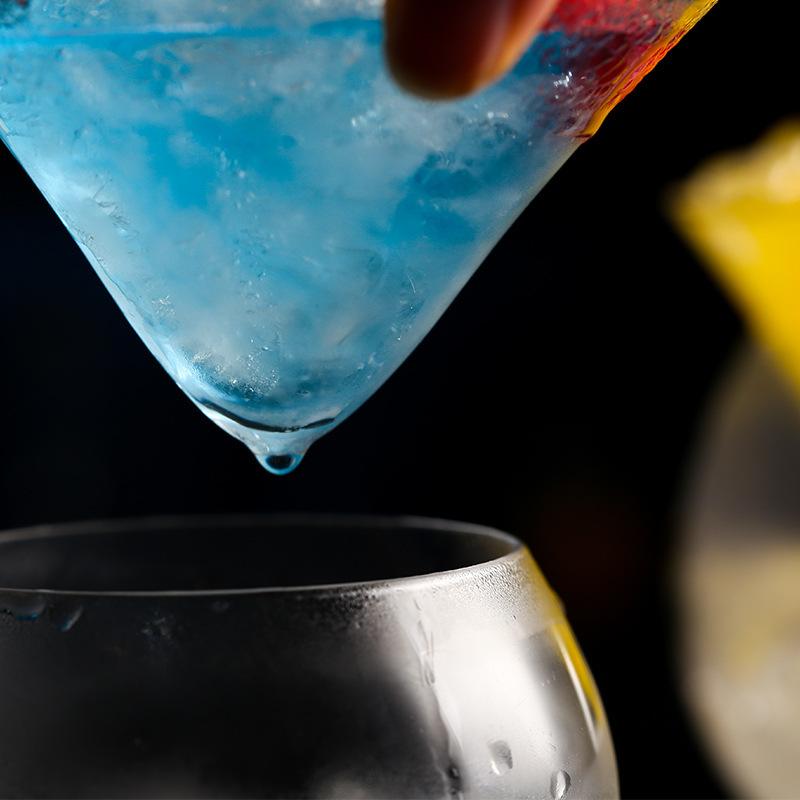 Бокалы для коктейля Мартини без ножки с охладителем Поднос для подачи с держателем для льда Набор для подачи икры из стекла Охладитель для алкогольных коктейлей