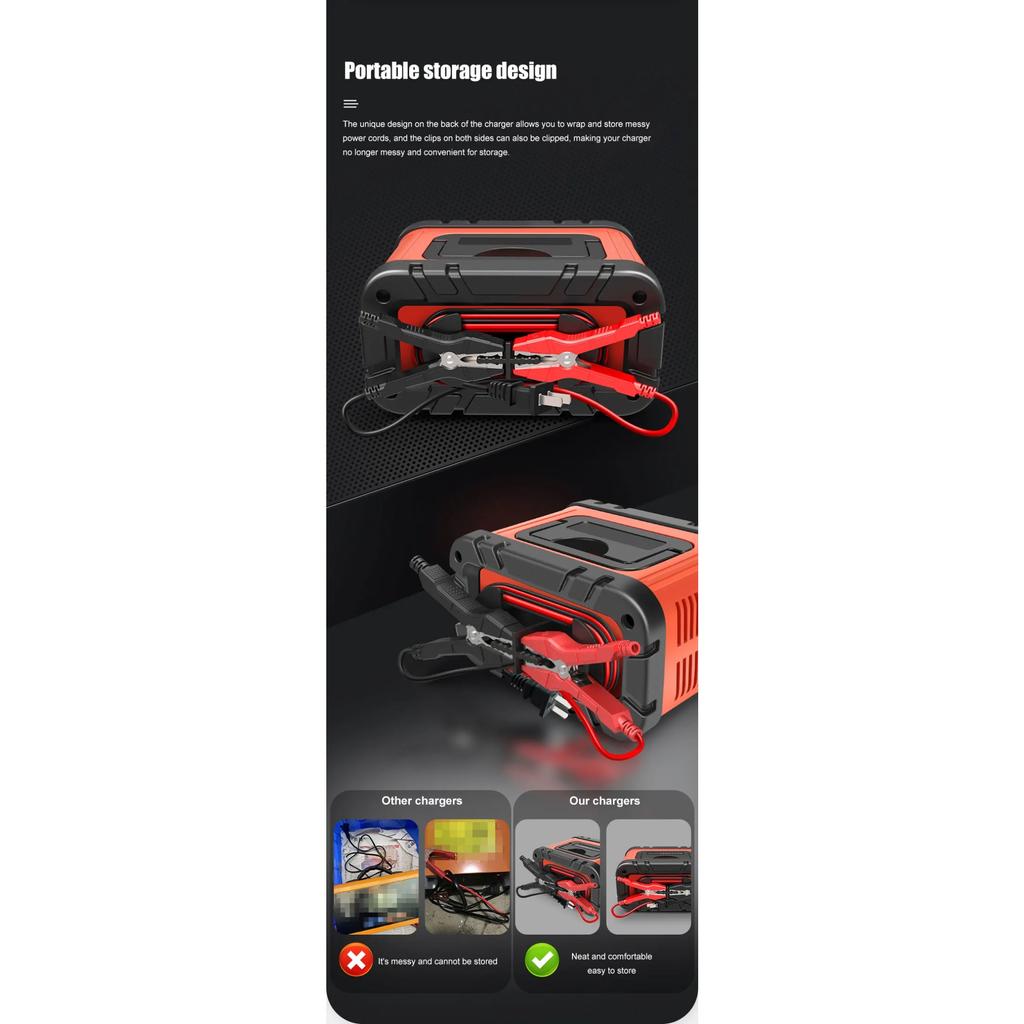 7-сегментное 10A/5A/6A автомобильное зарядное устройство для мотоцикла 12V/24V интеллектуальное зарядное устройство литиевый AGM GEL свинцово-кислотный LiFePO4 зарядное устройство для автомобиля