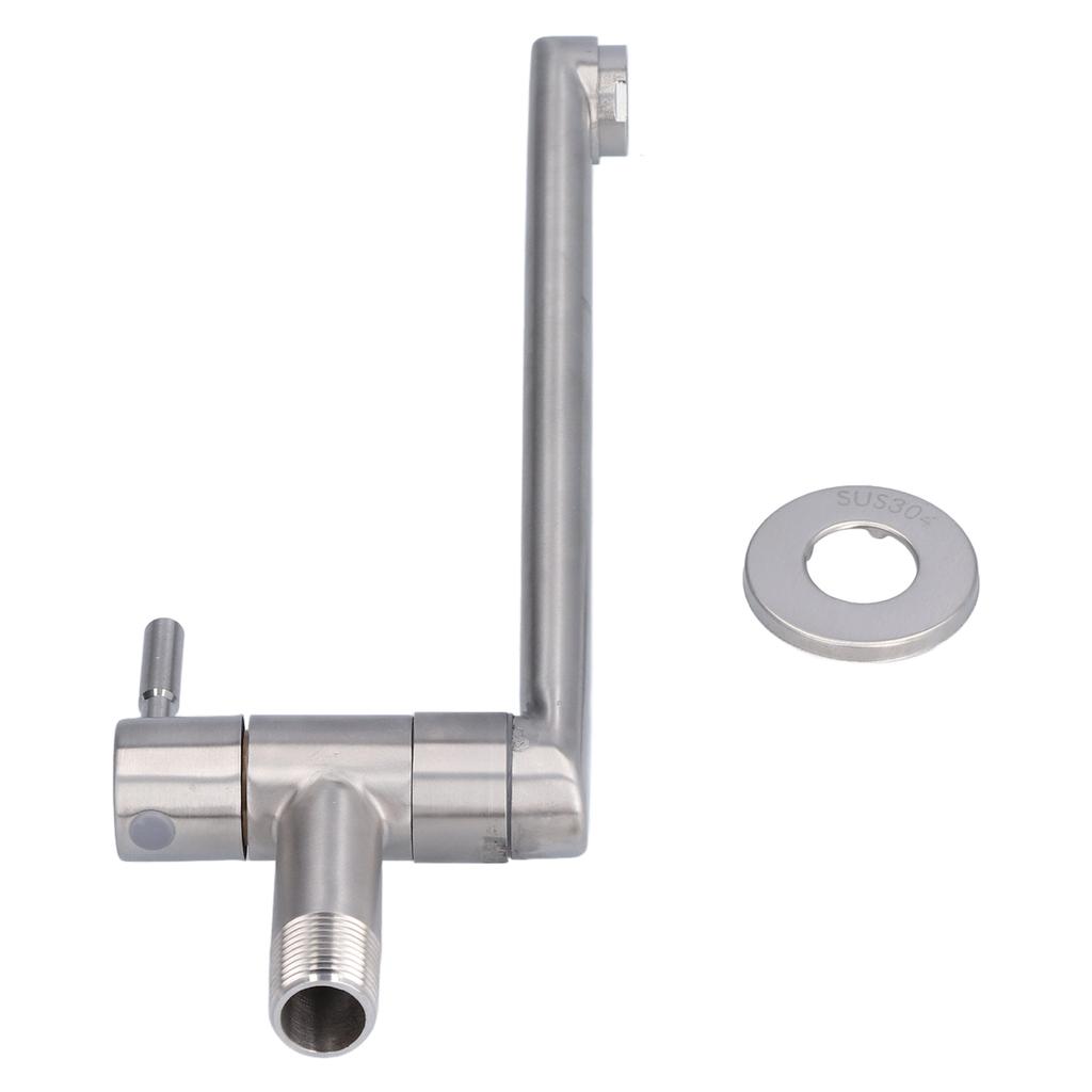 G1/2 Удлиненный водопроводный кран 304 нержавеющая сталь одинарный кран холодной воды для кухни балкона бассейна для мытья швабры