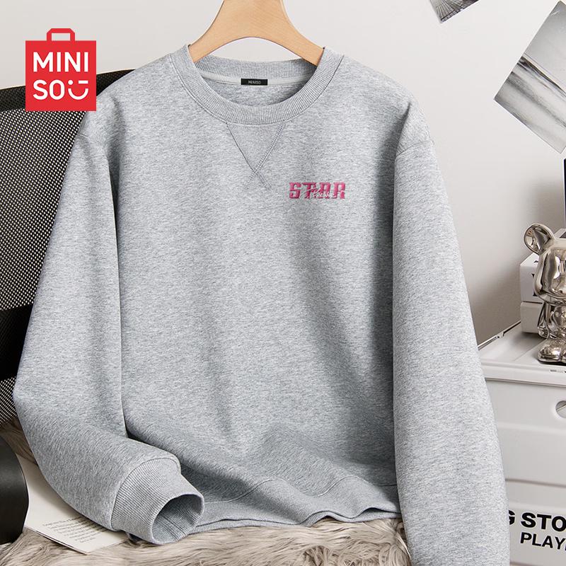 MINISO Мужская ретро-толстовка с круглым вырезом