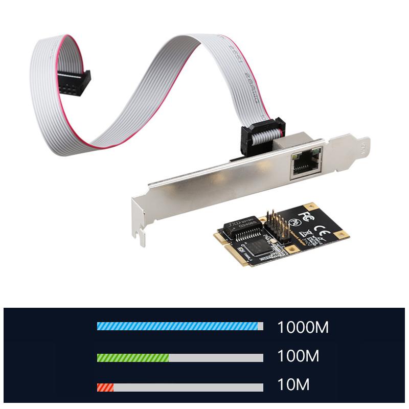 Адаптер LAN RJ-45 компьютерные аксессуары Мини-карта PCI-E Gigabit Network Card Игровой PCIE-адаптер Fast Ethernet 10/100/1000 Мбит/с Гигабитный сетевой адаптер Сетевая карта