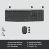 Logitech MK235 Wireless Keyboard and Mouse Set Office Keyboard and Mouse Set with Wireless 2.4G Receiver
