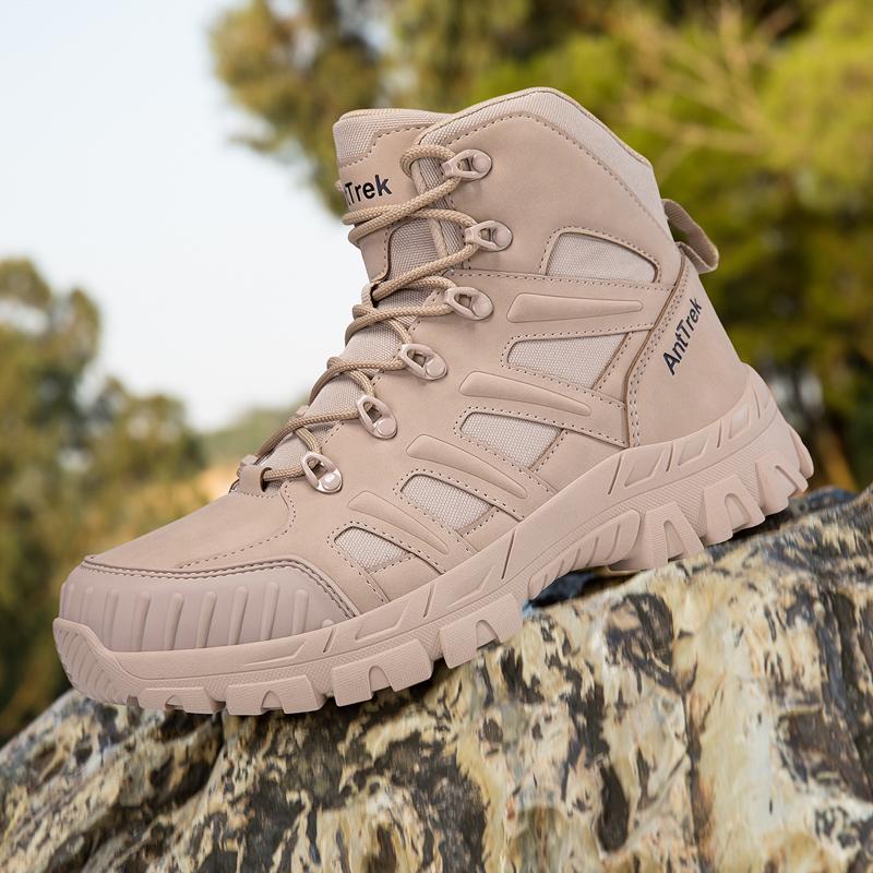 Men's Climbing Shoes Tactical Boots Waterproof Military High Quality Motorcycle Hunting Hiking Shoes Breathable Boots