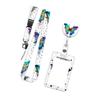 Butterfly Neck Lanyard with Badge Card Holder Retractable Badge Holder and Detachable Neck Strap Set for Office School