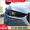 Для MAZDA CX-30 2020-2024 Автомобильная фара Задымленная Черная ТПУ Защитная Пленка Передний свет Тонировка Изменение Цвета Наклейка Аксессуары