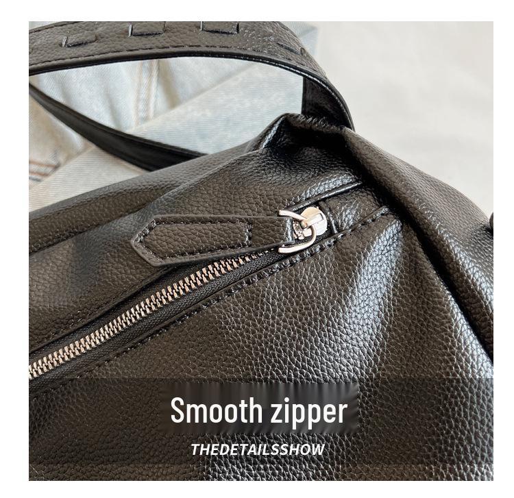 Вместительная женская однотонная модная сумка-тоут на плечо в корейском стиле