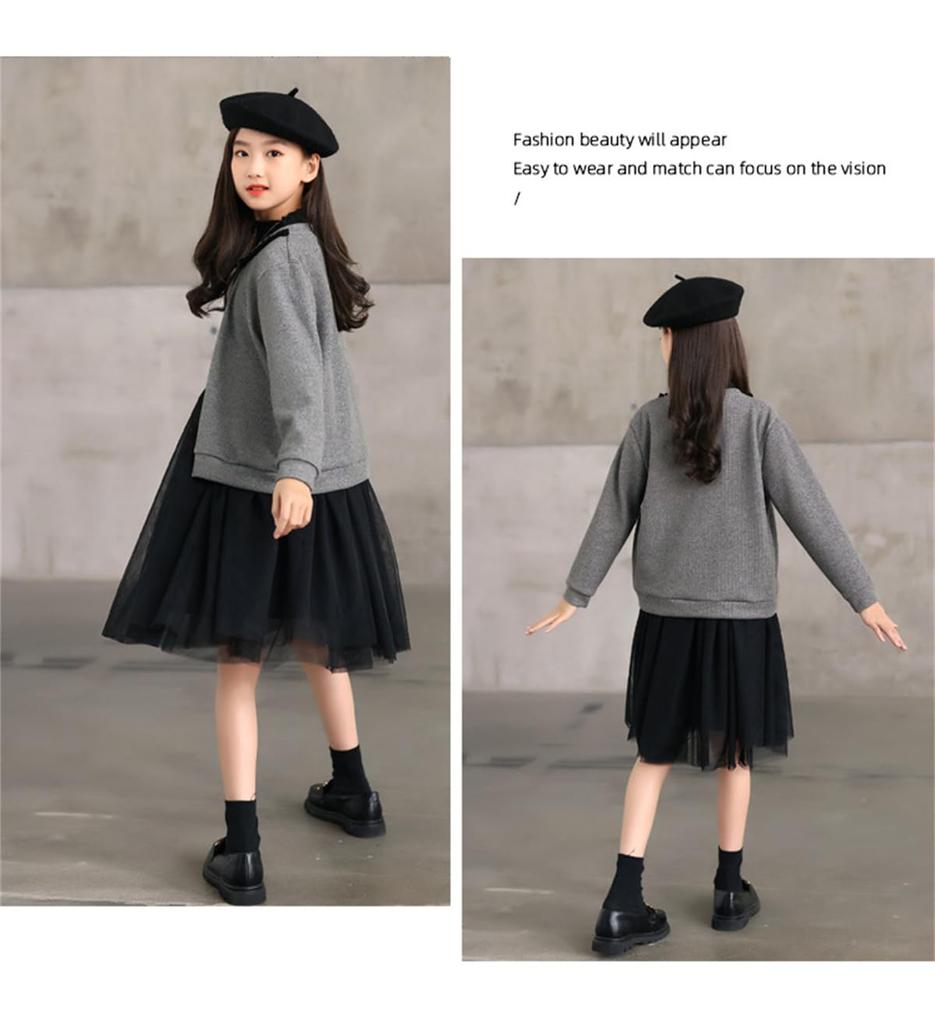 HOLRAFAN Graduation Suit Formal Long Set for Cute Dress for Entrance Everyday Entrance Memorial and and Winter Size Dress, Children's Dress, Sleeve,